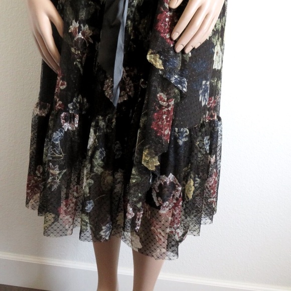 LANE BRYANT Women's Floral Mesh Faux Wram Midi Dress Plus Size 20 NWT - Picture 4 of 7